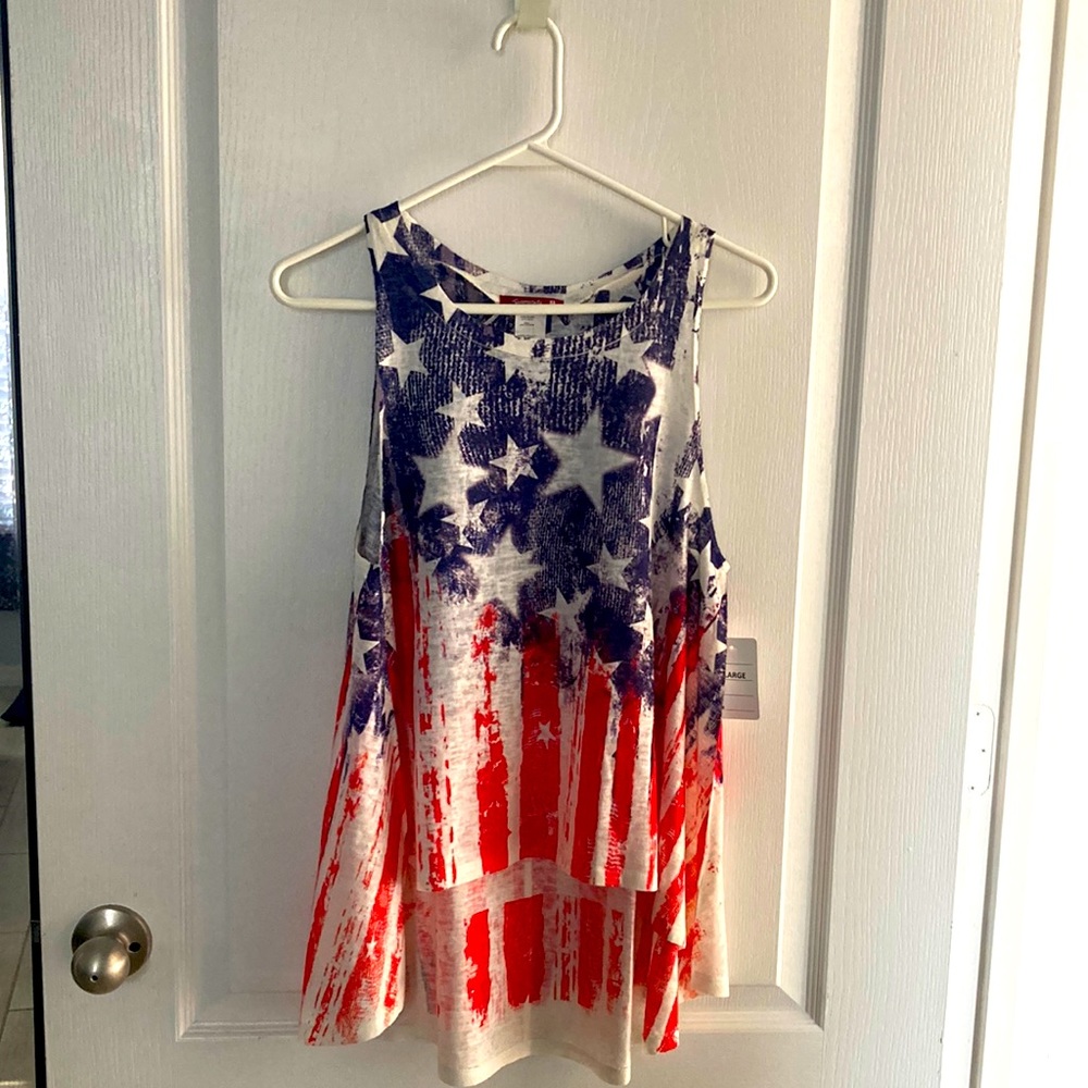 American flag tank top
